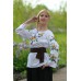 Embroidered blouse "Olvia: pansies"